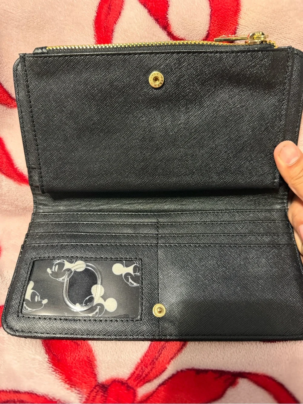 Loungefly Black and White Disney Mickey Embossed Zip Wallet